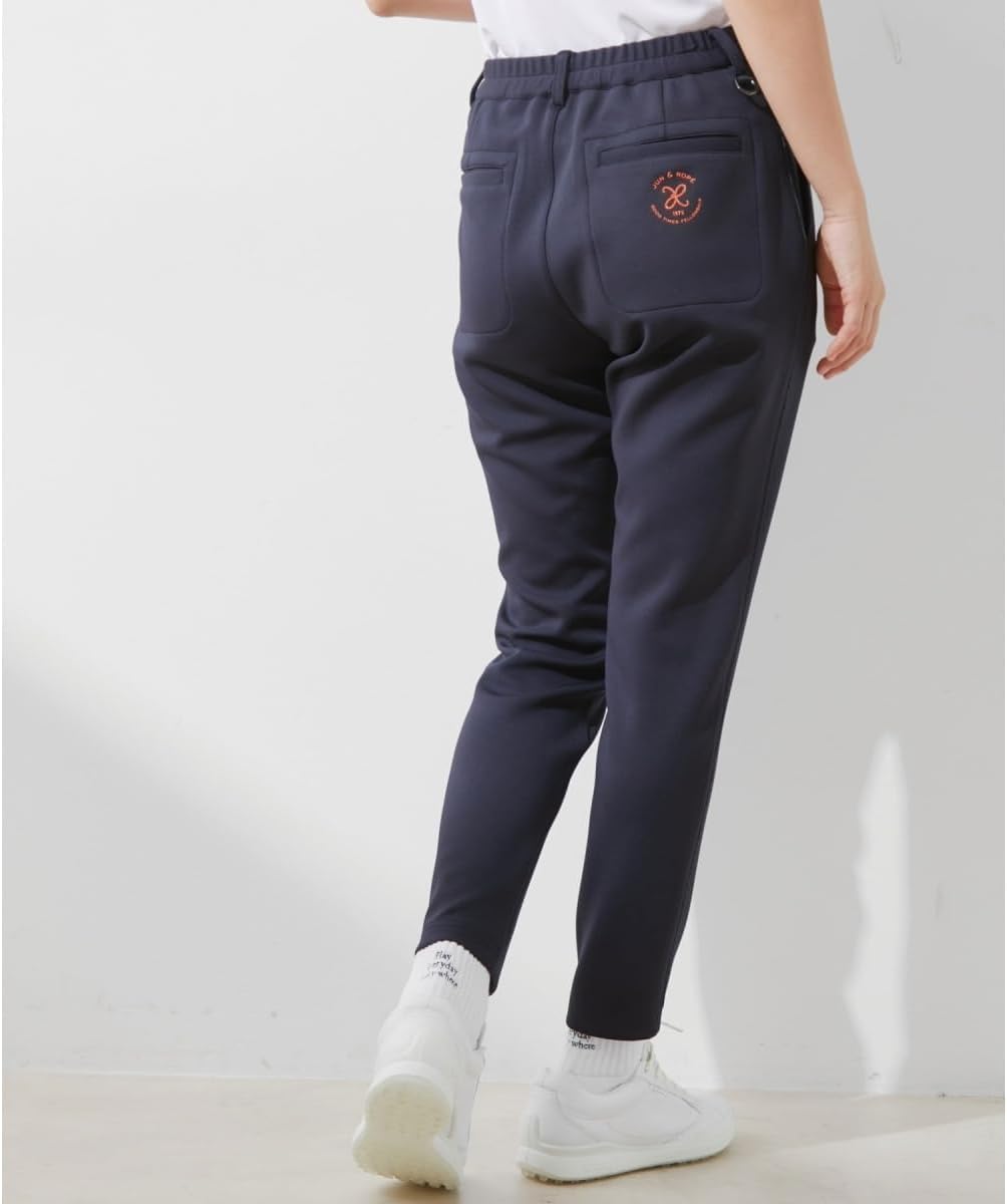 ジュン＆ロぺ] ゴルフパンツ 同色サテンライン使いジョガーパンツ